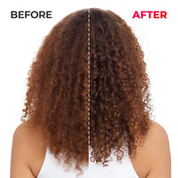 Curly-haired model using TYMO AIRHYPE adjustable diffuser, a dyson alternative hair dryer ideal for curly hair.