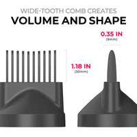 Wide-tooth brush TYMO AIRHYPE attachment, a dyson alternative hair dryer comb nozzle shown with detailed view.