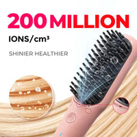 200M ions straightening brush by TYMO iONIC MINI PINK for salon shine.