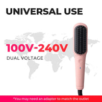 Best hair straightener with dual voltage, TYMO iONIC MINI PINK ideal for travel.