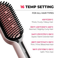 TYMO iONIC PLUS PINK brush straighten hair for quick one‑pass smoothing