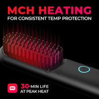 MCH heating technology in TYMO PORTA cordless hair straightener ensures consistent temperature and peak performance.