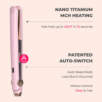 TYMO SWAY nano titanium MCH heating flat iron — fast heat, top rated titanium flat iron.