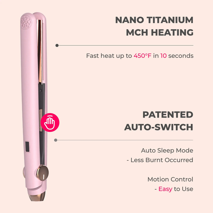 TYMO SWAY nano titanium MCH heating flat iron — fast heat, top rated titanium flat iron.