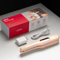 Multi tool hair styler TYMO CLAMGO PINK — complete kit with charger and box