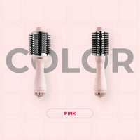 Front and side view of TYMO VOLUMIZER PINK one step hair dryer and styler design.