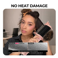 The top rated hair dryer brush, TYMO AIRBEAM, certified for no heat damage.