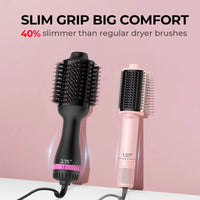 TYMO AIRBEAM's slim hair dryer brush blow dryer for comfortable use.