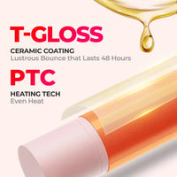 Achieve mermaid hair with TYMO ROTA PINK’s ceramic coating and PTC heating for lustrous bounce.