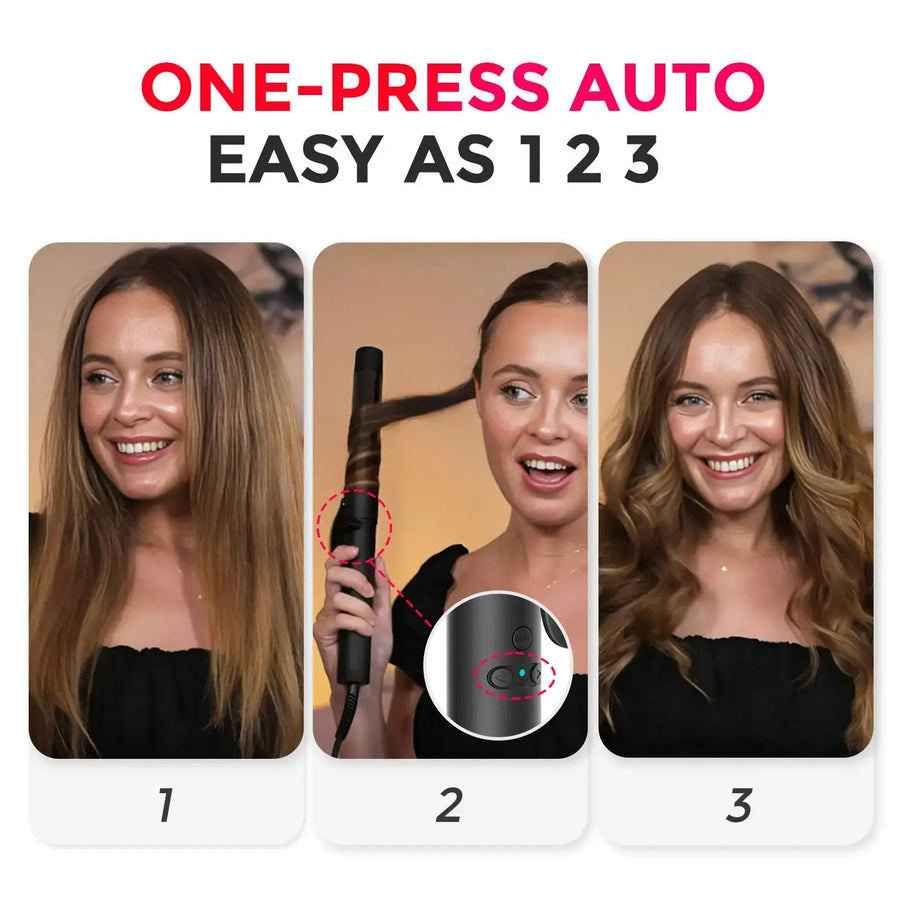 Achieve perfect curls in 3 steps with the TYMO ROTA popular curling wand.