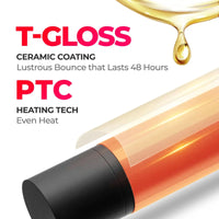TYMO ROTA curling iron with ceramic coating and PTC heating for fine hair.