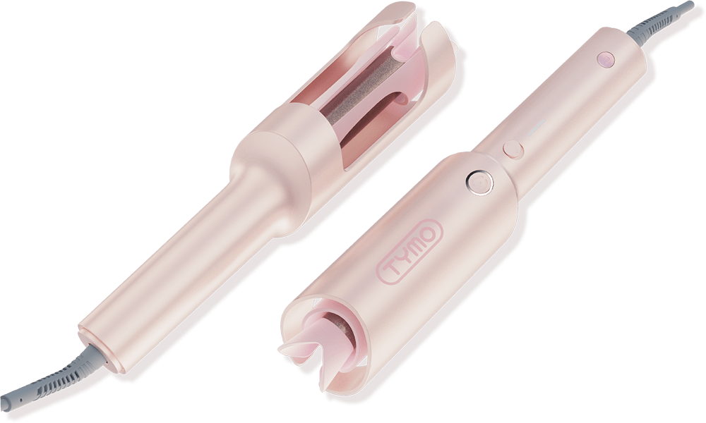 Sleek design of TYMO CURLPRO hair curler with T-GLOSS ceramic coating.