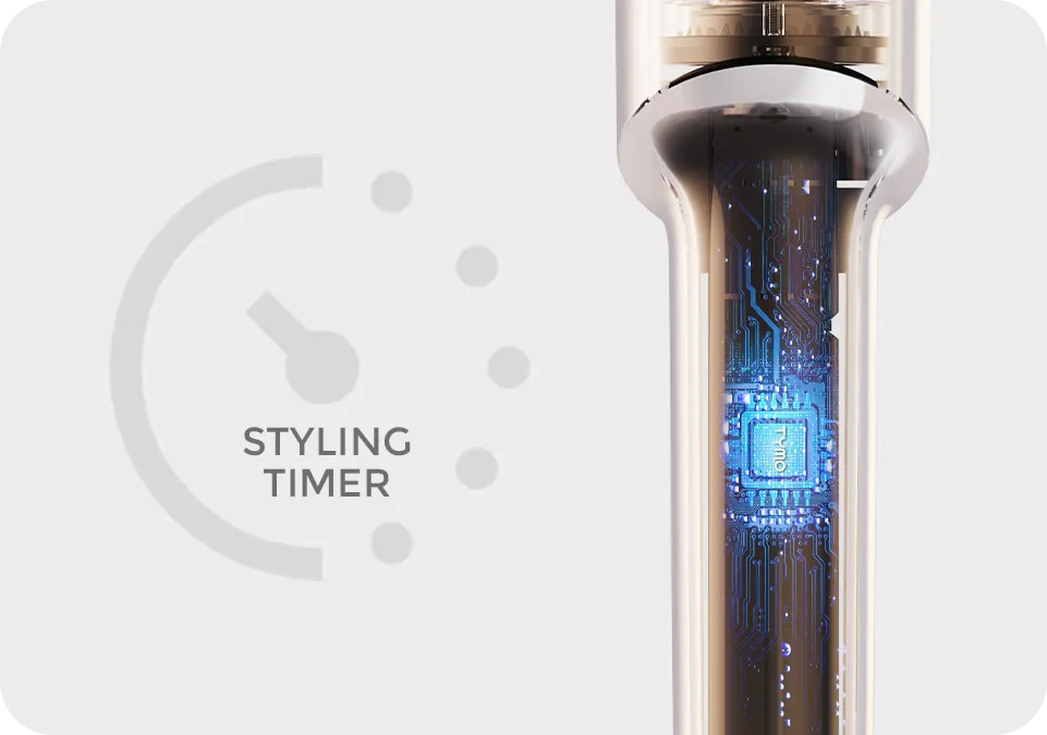 Built-in styling timer makes TYMO CURLPRO auto curling wand best for fine frizzy hair perfection.