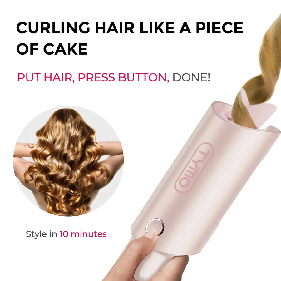 Good curling wands — CURLPRO PINK by TYMO with anti‑scald cover