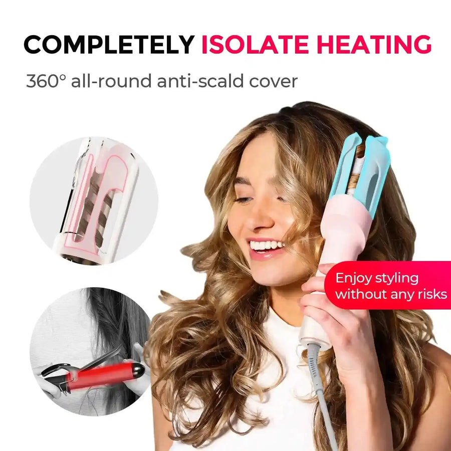 Best hair curling wand TYMO CURLPRO PINK, 1‑inch barrel for bouncy curls