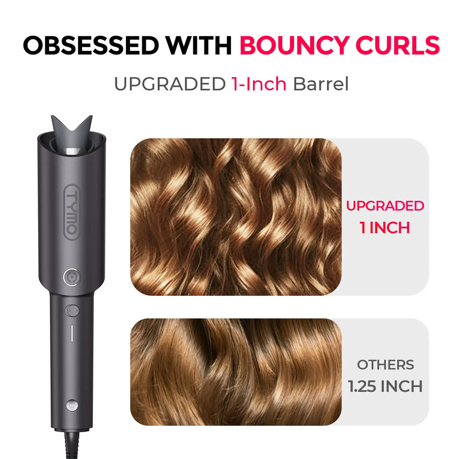 Best hair curling iron TYMO CURLPRO with upgraded 1‑inch barrel