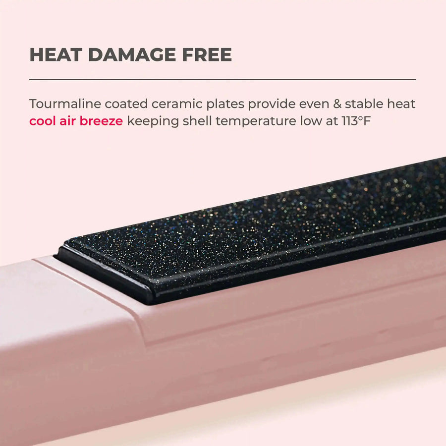 AIRFLOW PINK from TYMO — best straightening iron for fine hair with low heat damage