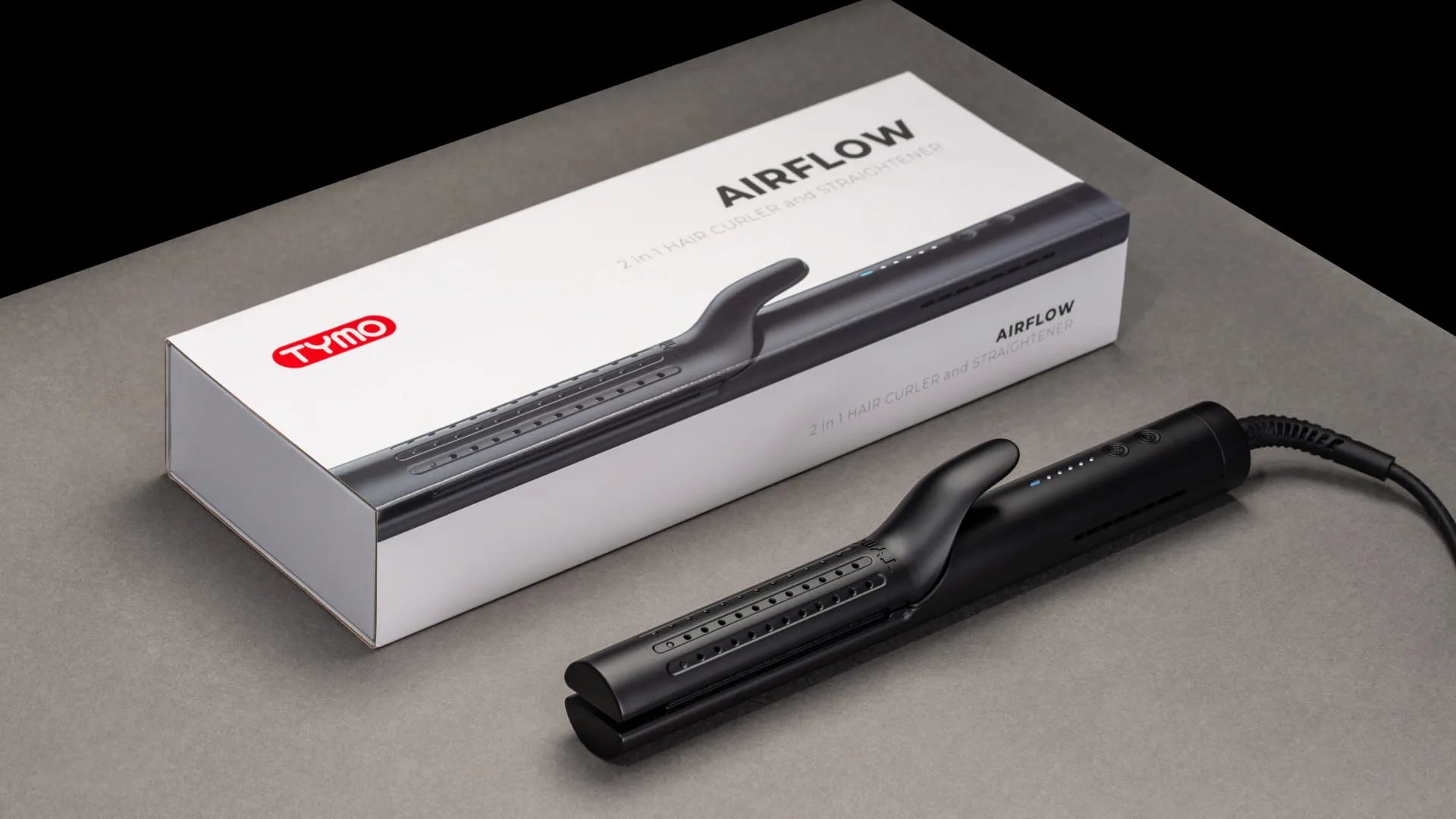 Complete set of TYMO AIRFLOW best anti frizz hair straightener with accessories