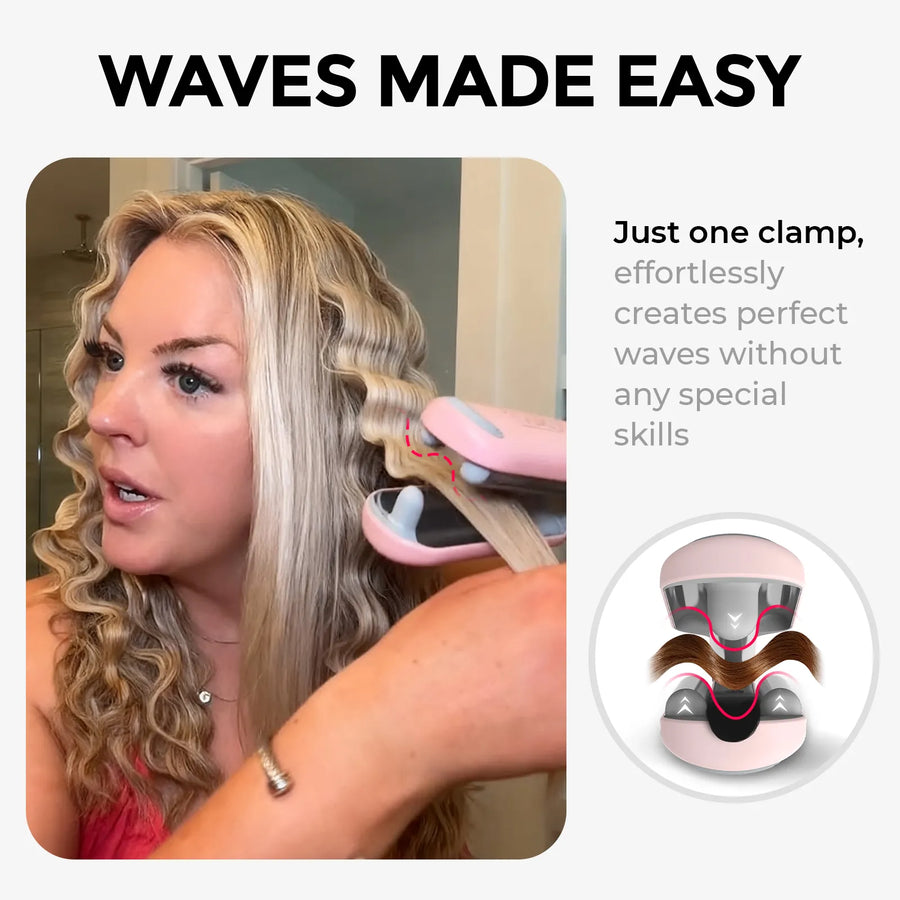 TYMO ROVY beach wave hair styler creating effortless wavy locks