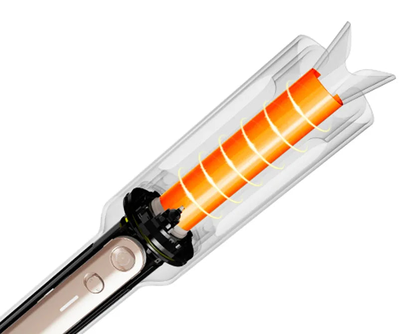 Dual PTC heating makes TYMO CURLPRO PLUS one of the best hair tools for frizzy hair.