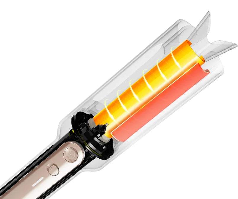 Dual PTC heating makes TYMO CURLPRO PLUS one of the best hair tools for frizzy hair.