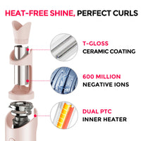 CURLPRO PLUS PINK by TYMO best beach wave curler for natural textured waves.
