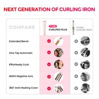 CURLPRO PLUS PINK TYMO auto hair curler delivering fast, long-lasting waves.