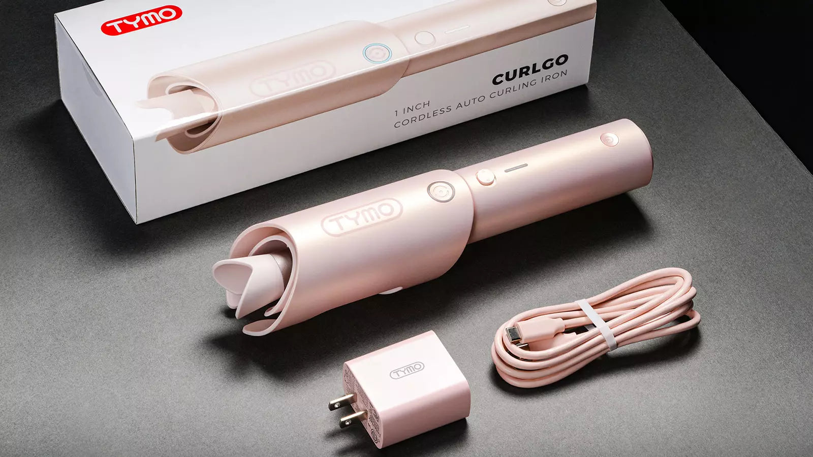 Everything you get with the TYMO CURLGO best 1 inch automatic curling iron set.