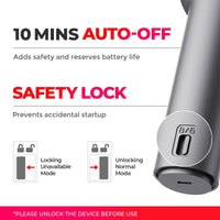 Create salon curls with TYMO CLAMGO GREY cordless curler, safe lock