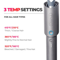 TYMO CLAMGO GREY best auto hair curler with smart temp control