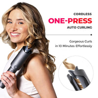 TYMO CLAMGO GREY cordless curling irons for effortless salon-style waves