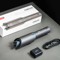 Cordless curler TYMO CLAMGO GREY, lightweight travel-ready design