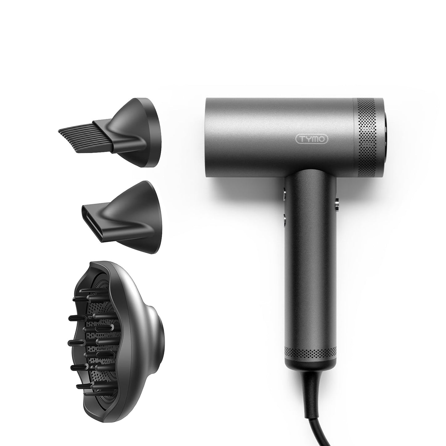 The TYMO AIRHYPE hair dryer in a minimalist design, delivering powerful and efficient hair styling capabilities.