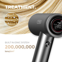 TYMO AIRHYPE, a dyson alternative hair dryer with diffuser and ionic system producing 200,000,000 ions/cm3.