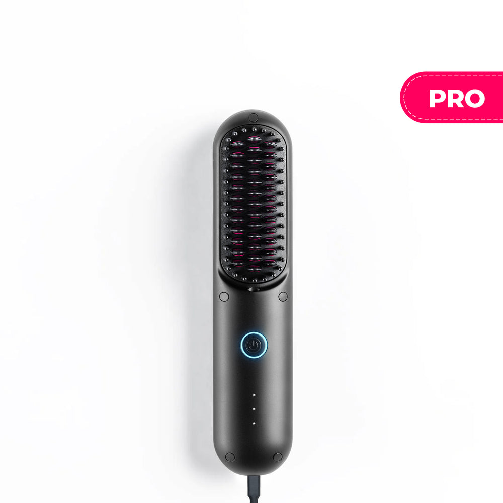 TYMO PORTA PRO hair straightener in Black, a professional-grade hair styling tool, showcasing its cordless design and functionality.