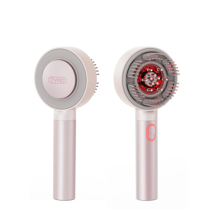 TYMO TRITHERA red light therapy for scalp boosts circulation to support hair growth.