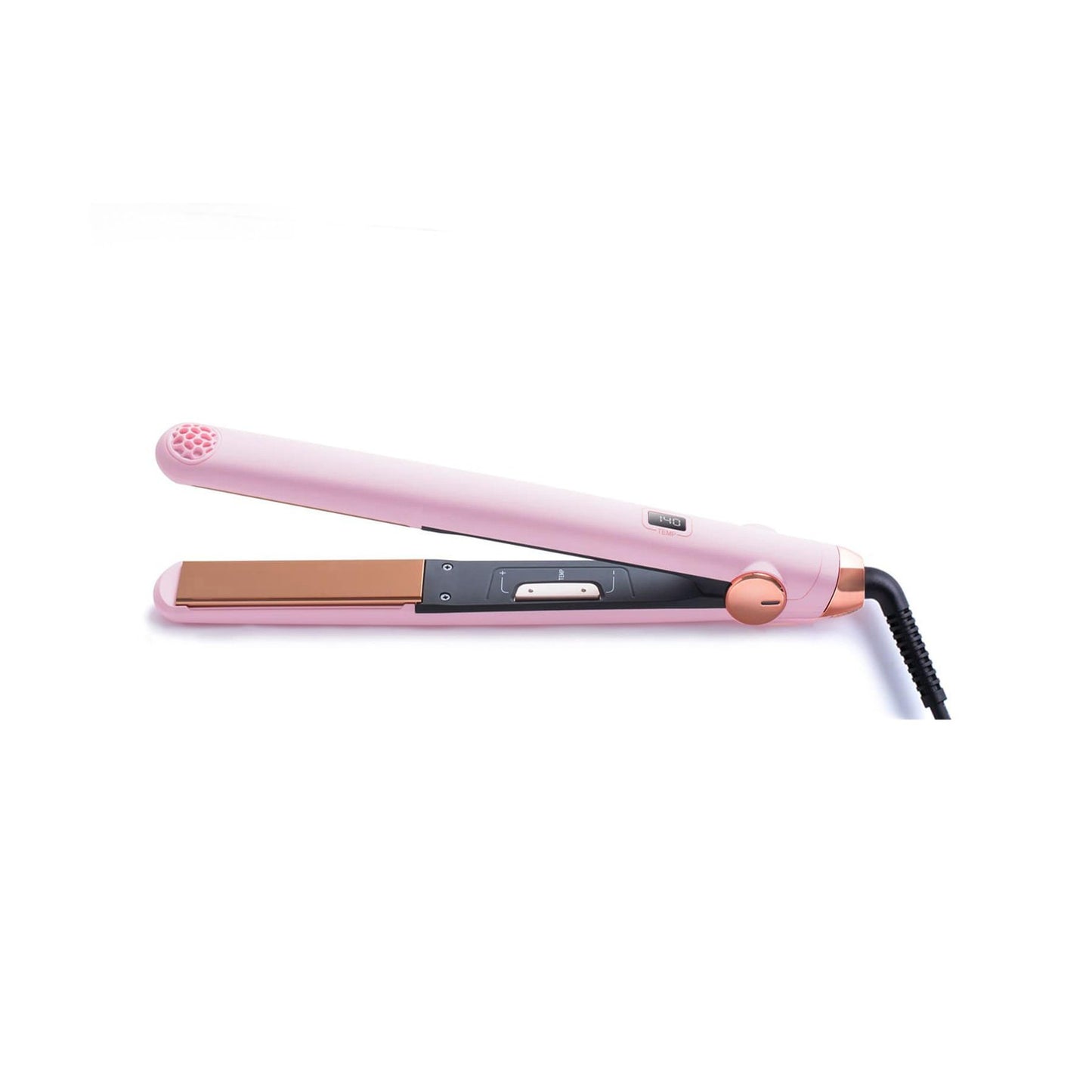 Elegant pink TYMO SWAY hair flat iron showcasing a modern design for precision hair styling.