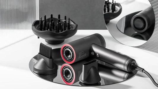 TYMO AIRHYPE ionic hair dryer with diffuser, concentrator, and styling attachments