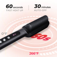 
                  
                    TYMO RING PLUS hair straightener with fast heat up and auto-off feature for safety.
                  
                