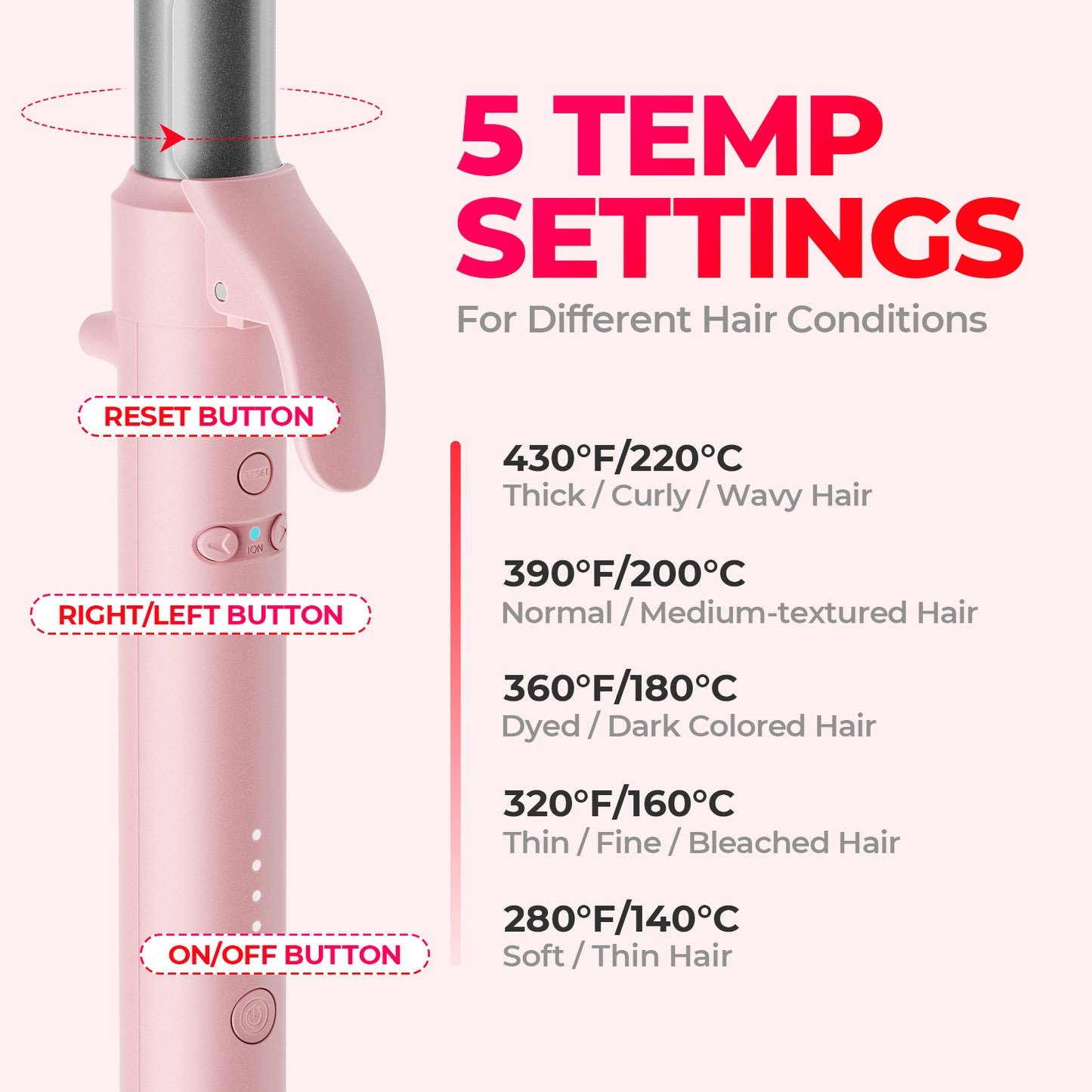 
                  
                    Curler with Multiple Temp Settings
                  
                