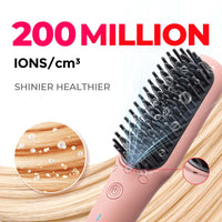 
                  
                    TYMO iONIC MINI PINK heat hair brush emits 200 million ions, visibly enhancing hair shine and health.
                  
                