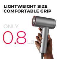 
                  
                    TYMO AIRHYPE LITE SILVER hair dryer with a comfortable, lightweight grip for easy handling.
                  
                