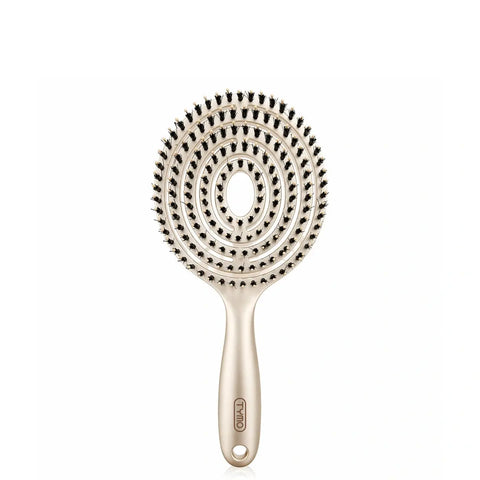 TYMO RootLift Brush round volumizing hair brush in champagne gold with a spiral vented design for maximum root lift