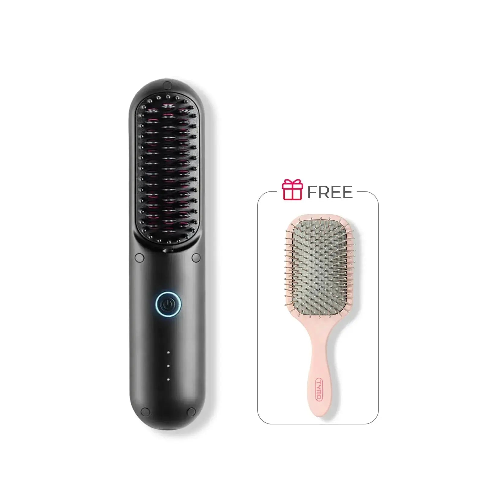 TYMO PORTA PRO hair straightener in Black, a professional-grade hair styling tool, showcasing its cordless design and functionality.