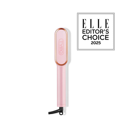 TYMO RING heated straightening comb in pink, 2-in-1 blowout and sleek styling.