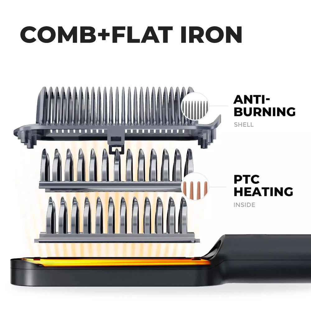 TYMO Hair Brush Straightener