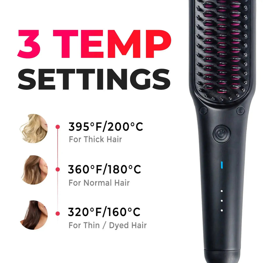 TYMO iONIC MINI travel hair straightener with 3 temperature settings for various hair types.