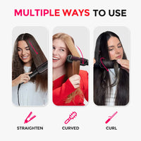 TYMO FLIPRO electric comb for straight, curved & curl hairstyles.