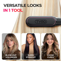 Blowout, straight or curls - all with 1 TYMO FLIPRO hot comb.