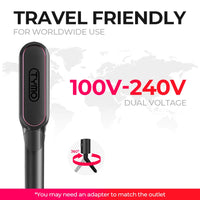Globally-ready hair straightener: TYMO FLIPRO with 100-240V dual voltage.